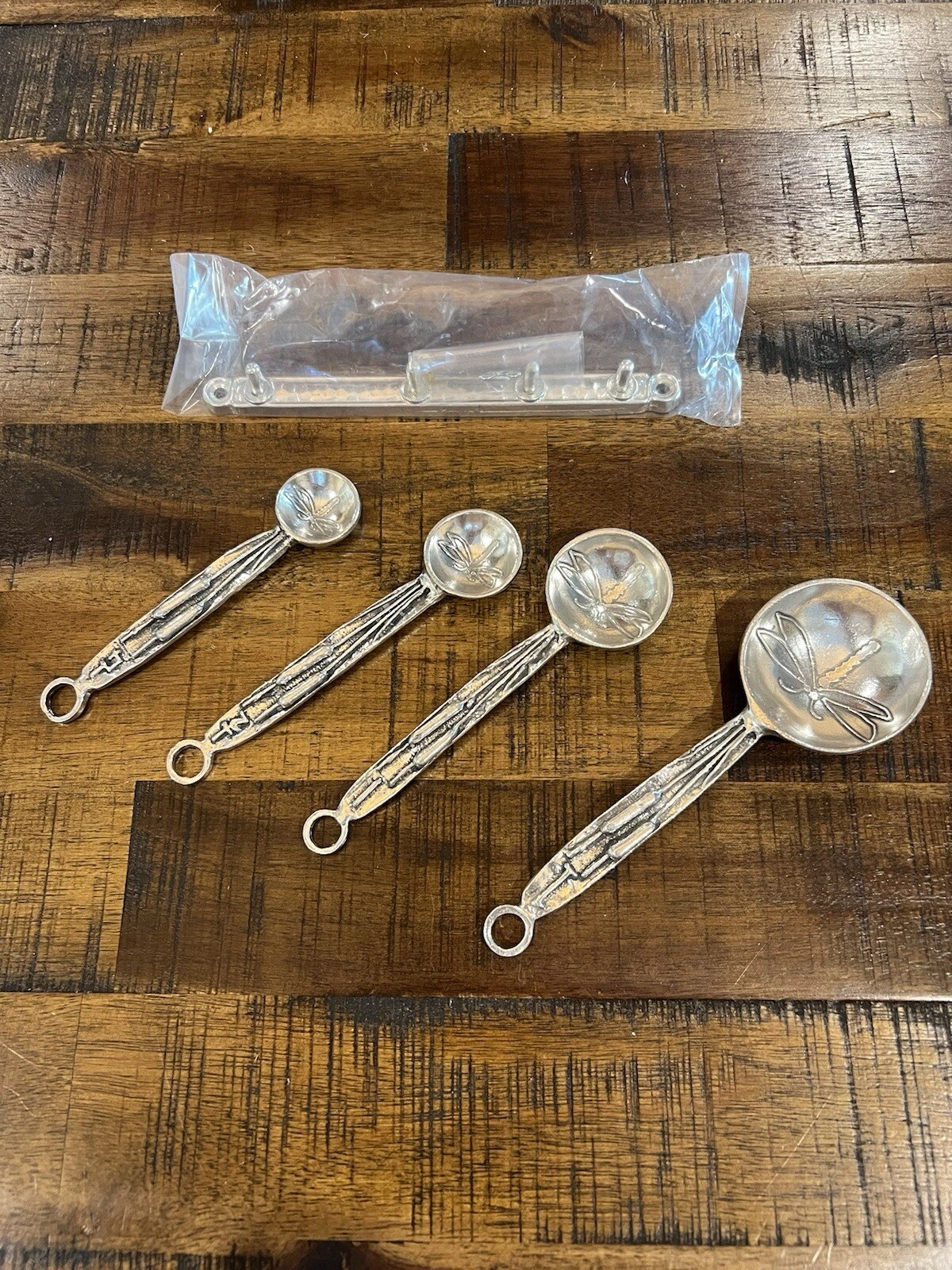 Crosby and Taylor Dragonfly Measuring Spoons with Wall Hang Storage~New