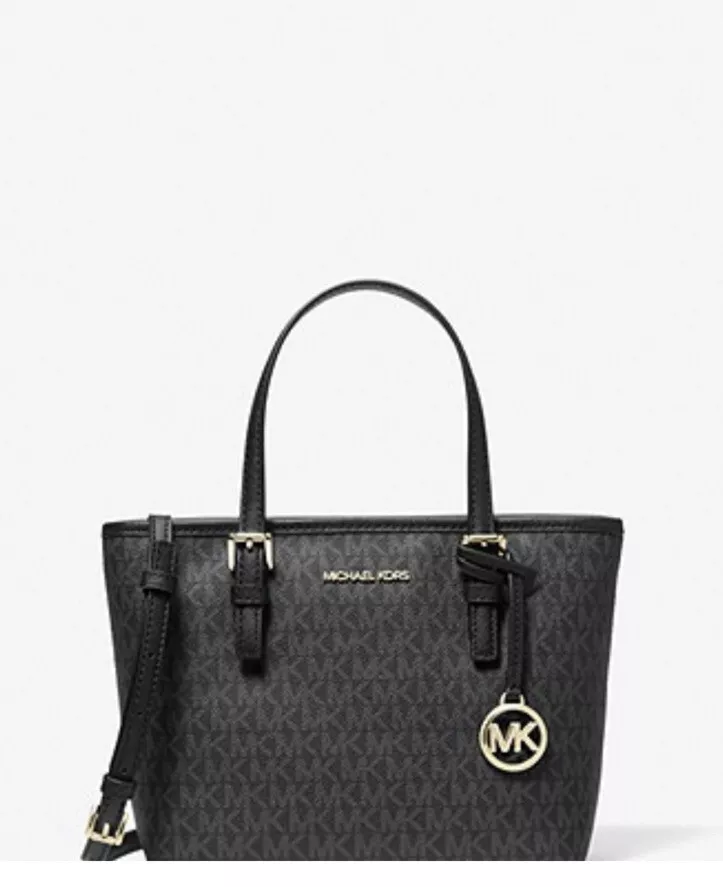 NEW! MICHAEL KORS Jet Set Travel Extra-Small Logo Top-Zip Tote Bag