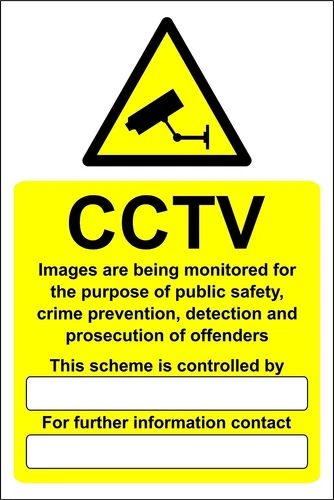 CCTV data compliant GDPR Safety sign