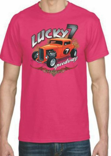 Adult DryBlend® T-Shirt - (LUCKY 7 RAT- ORANGE HOT ROD) - Picture 44 of 45