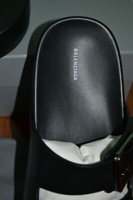 NIB $750 Balenciaga Mallorca Buckle Flat Platform Leather