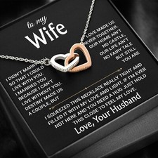To My Wife Necklace, Christmas Gifts For Women, Anniversary Gift For Wife