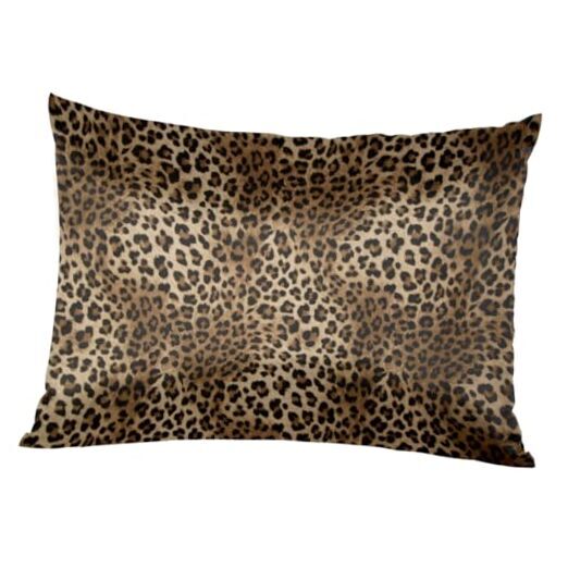 Fashion Leopard Cheetah Satin Silk Pillowcase for Hair and Skin King A:leopard-image