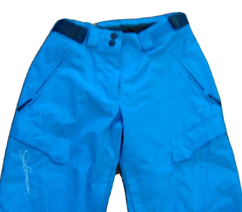 Salomon Pro Esquí Snowboard Nieve Pantalones Turquesa Para Mujer Nyon A Prueba de Agua/Viento ~ S Foto 3 de 4