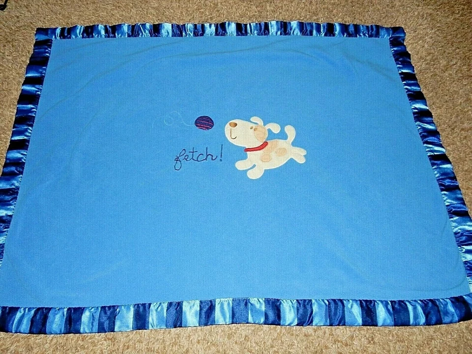 1C 30x40 Vintage KOALA BABY Azul Cachorro Perro Vellón Satinado Bebé Cuna Manta Lovey Foto 4 de 4