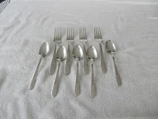 SET OF 9~~VINTAGE [ WM ROGERS MFG.CO ] ORIGINAL ROGERS SILVERPLATED FLATWARE!