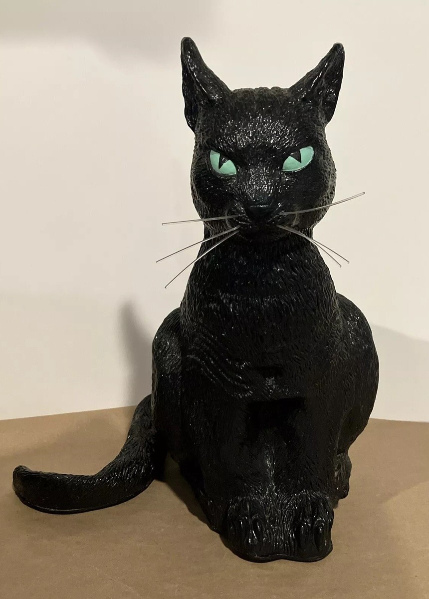 Vintage Easter Unlimited Realistic Rubber Black Cat EUC
