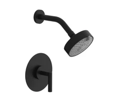 Phylrich Matte Black Transition Pressure Balance Shower Set - 120-22/040