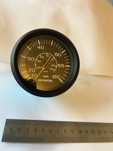 Honda, Marine, Speedo, Speedometer, Gauge Black & White outer MPH Inner KPM - Picture 2 of 6