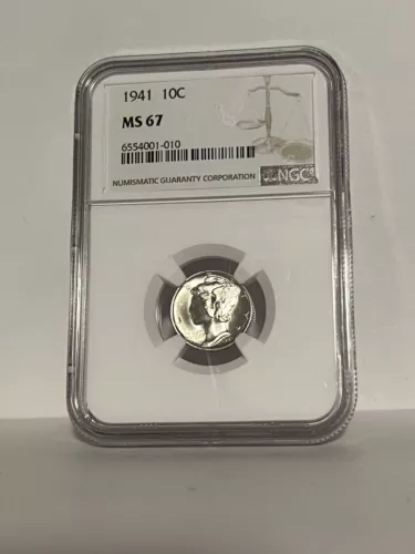 1941 Mercury Dime MS67 NGC