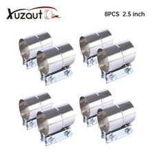 8pcs 2.5 Lap Joint Exhaust Band Clamp Muffler Sleeve Coupler Stainless Steel 8pcs 2.5 Lap Joint Exhaust Band Clamp Muffler Sleeve Coupler Stainless Steel