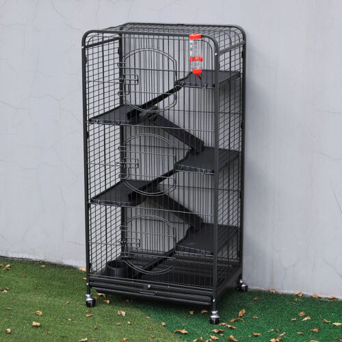 Moving Large Metal Pet Cage Guinea Pig Rodent Chinchilla Hutch Animal House Home