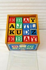 Big Blocks 48 Played with ABC's 1"5/8 Wood Case Plexiglas Top Schylling 2001