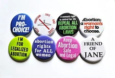 Vintage Reproduction Feminist  Pinback Buttons Magnets & Bottle Openers. Set 01