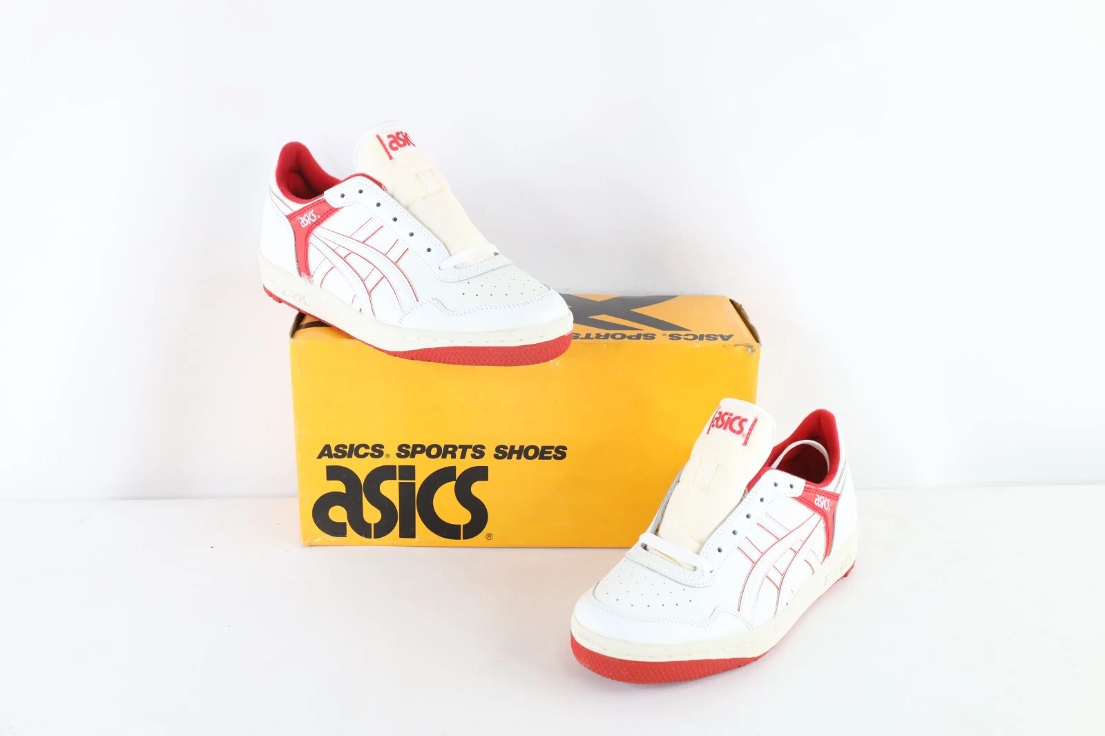 Scarpe sneakers NOS vintage anni 90 Asics uomo 11 Spell Outrage Lo bianco rosso