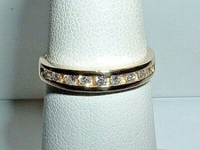 14K YELLOW GOLD DIAMOND WEDDING BAND RING