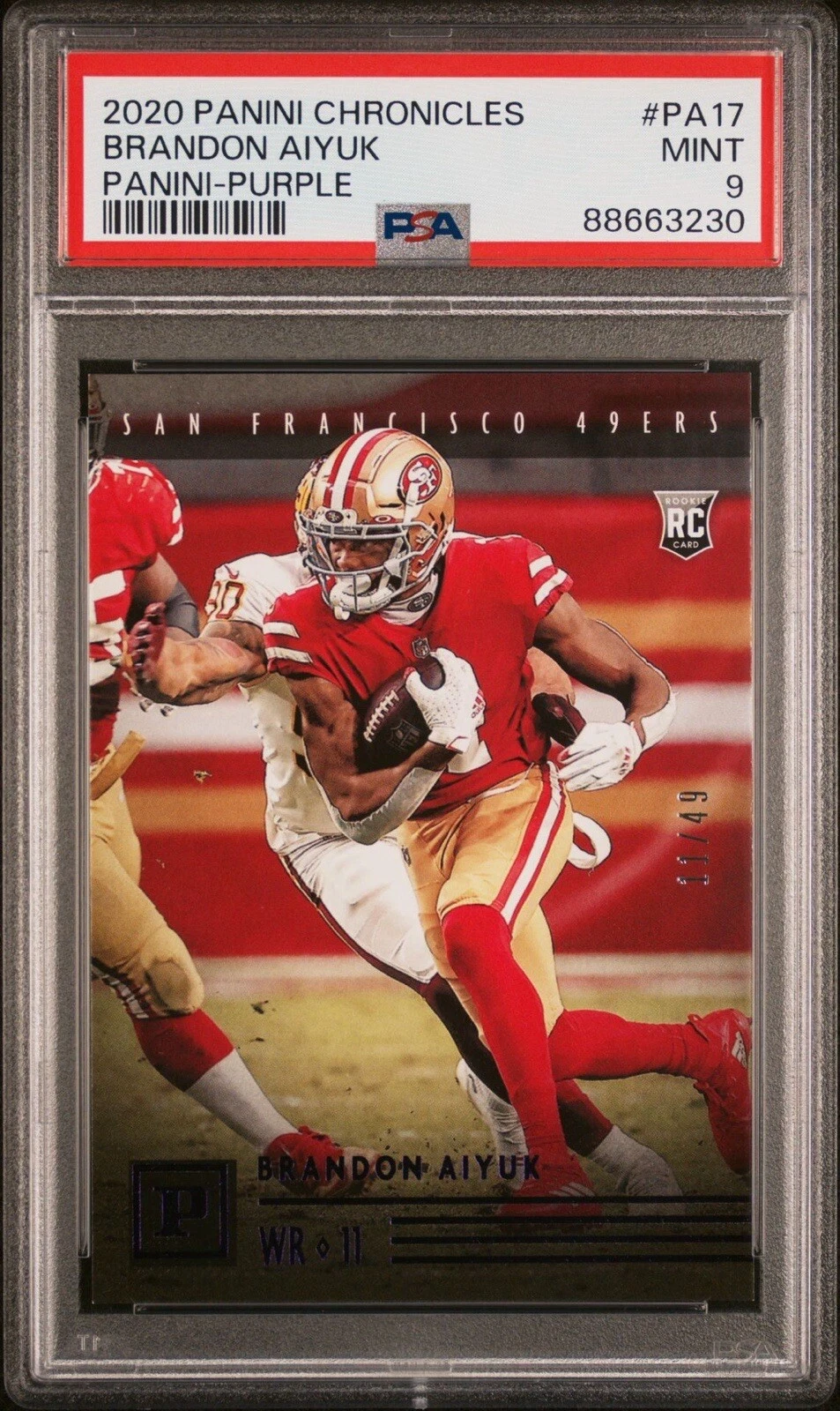 Brandon Aiyuk Panini Chronicles Panini #PA17 Purple