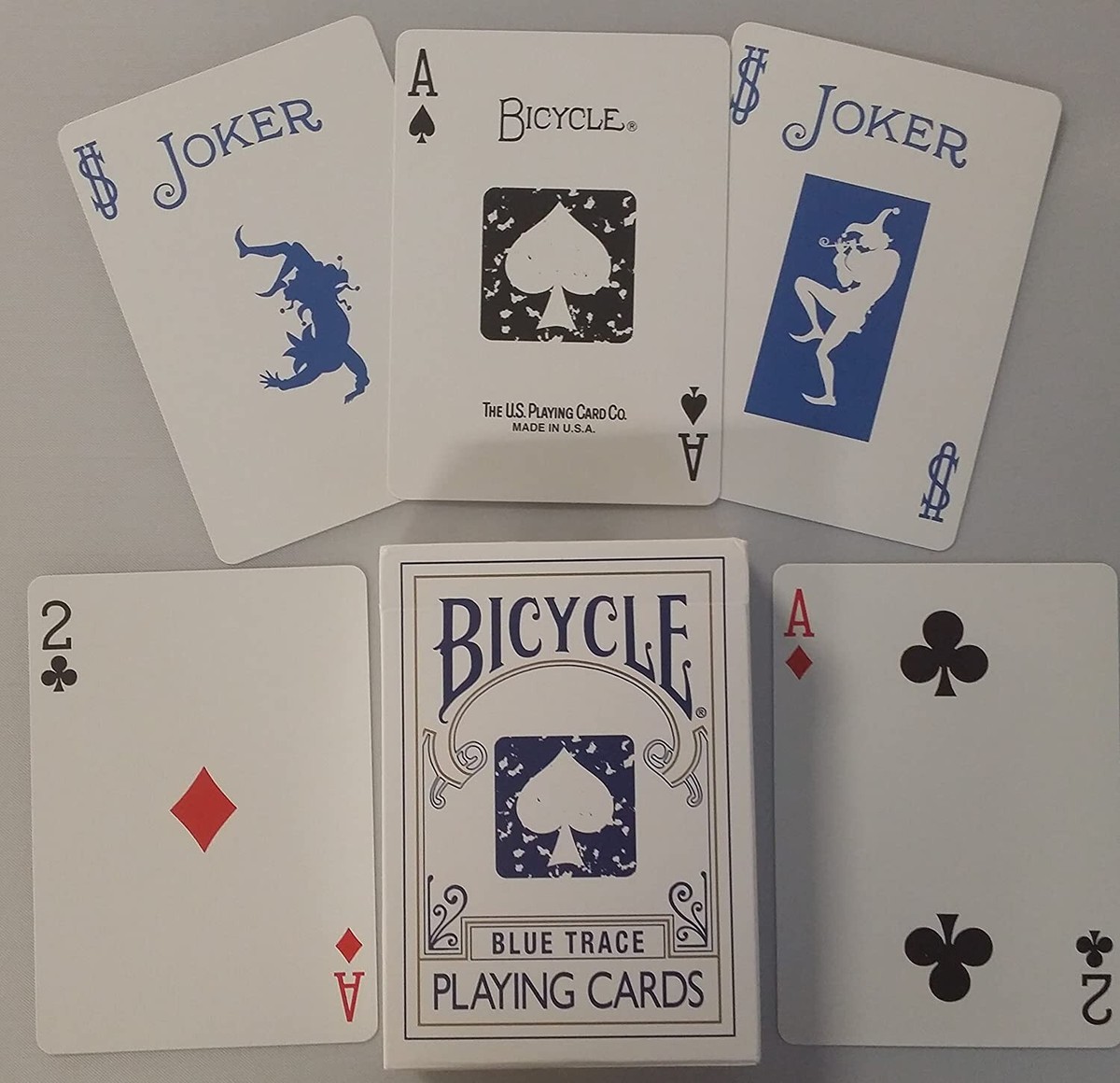 Rare Bicycle Blue Marble Trace Poker Playing Cards Standard Rider
