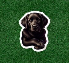Black Labrador Retriever dog 100 waterproof vinyl sticker decal - many sizes