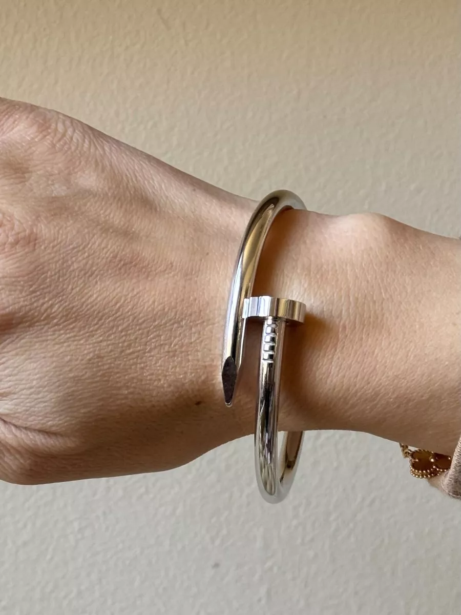 Cartier Juste Un Clou Nail White Gold Medium Model Bracelet Size