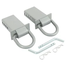 2X Universal For Standard 2" x 4" Trailer Stake Pocket 5/8" D-Ring Zinc Coated