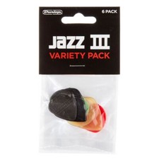Dunlop PVP103 Jazz III Guitar Pick Variety Pack, 6-Pack