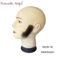 Patilla de alta calidad 100% cabello humano hecha a mano para toda la vida/espectáculo/cosplay