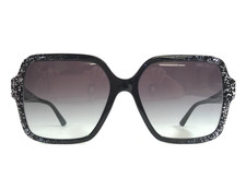 Jimmy Choo Sunglasses JC5005F 5041/8G Black Glitter Fade w/ Gradient Grey Lenses
