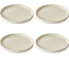Odense 9.8" Large Dinner Plates(Set of 4) - Ceramic Plates Vanilla Cream