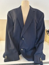 Jos A Bank Sport Coat 46L Blue Linen Wool Blazer Jacket Sku201