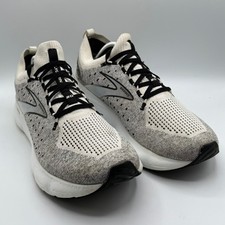 Brooks Glycerin StealthFit 20 Running Shoes Size 12 White Grey 1103841D135 READ