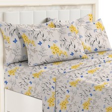 4PCS Egyptian Cotton Bedding Set 400TC Duvet Cover or Flat Sheet Set UK