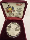 1987 DISNEY Snow White DOC 50th Anniversary .999 Fine Proof 1oz Silver Medal