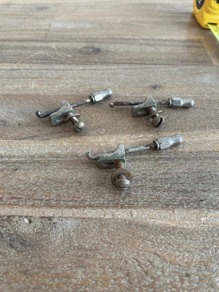 Vintage 1920s 30’s Lug & Hook Tension Rod 3 Sets Nickel From Bacon Banjo Parts - Image 4 of 4