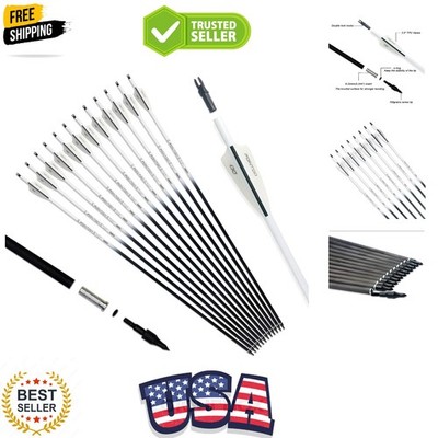 30inch Carbon Arrow Fluorescence Color Targeting and Practice and Hunting Arr...