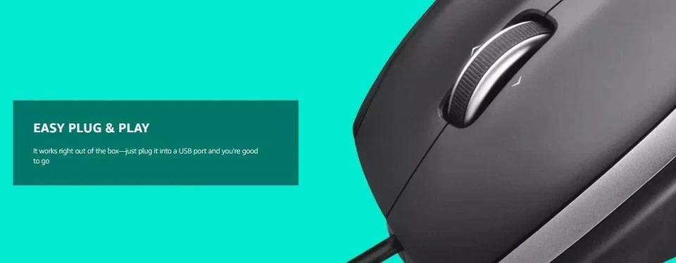 Logitech M500s Advanced Corded Mouse - optical 7 buttons PC / Mac / Laptop Black - Image 4 of 4