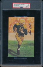 Don Hutson HOF Signed 1991 Goal Line Art GLAC Postcard PSA/DNA NM-MT 8 198348