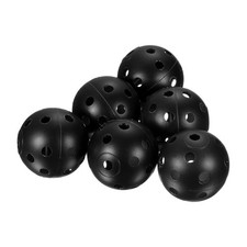 12Pcs Golf Practice Balls 41mm Air Flow Hollow Training with Holes Black