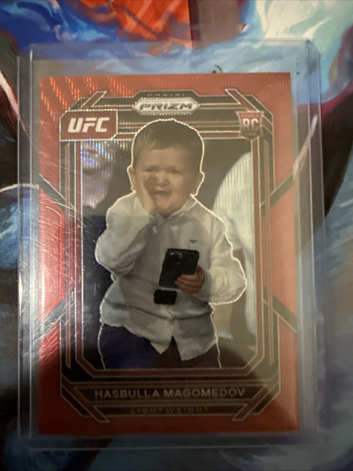 2023 Panini Prizm UFC - Hasbulla Magomedov #200 Ruby Wave Prizm (RC)