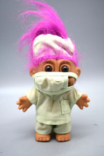 Vtg RUSS Berrie, DOCTOR, 1990's Troll Kid Series, Purple Hair, 5" Tall