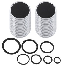 Coin Snap Holder, 24 Pack Coin Holders Circle Fit 16/20/25/27/30/38/46mm, Black