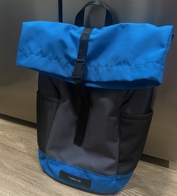 Timbuk2 Tuck Roll Top Backpack Blue Gray Laptop Commuter Water Resistant 