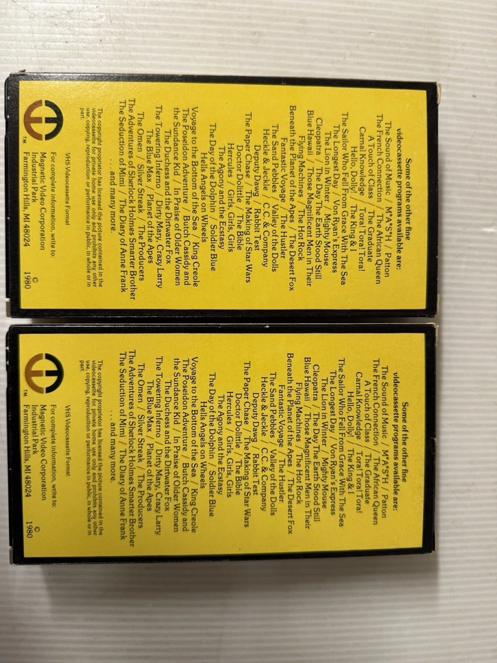 Patton VHS Magnetic Video Corporation Part 1 & Part 2 - Image 2 of 4