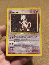 Mewtwo 10/102 Set Base RARA HOLO Carta Pokemon Italiana Condizioni Poor Damaged