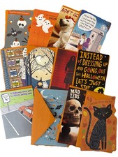 Lot Of 12 Halloween Greeting Cards With Envelopes Recycled Paper Greetings