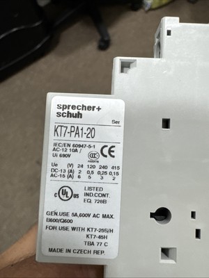 SPRECHER & SCHUH KT7-PA1-02 / KT7PA102 (BRAND NEW)
