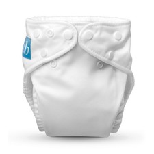 Charlie Banana 1 Pack Reusable Adjustable Cloth Diaper, One Size - White