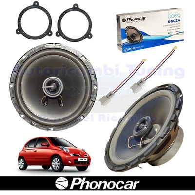 PHONOCAR 66026 165mm 60w Coaxial Ant Speakers for Nissan Micra III