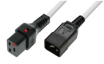 MicroConnect MC-C19C20LOCK-3M-W Powercord C19 IEC Lock - C20