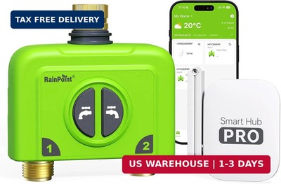 RAINPOINT WiFi Water Timer for Garden Hose, 2 Zone WiFi Sprinkler Controller, Sm